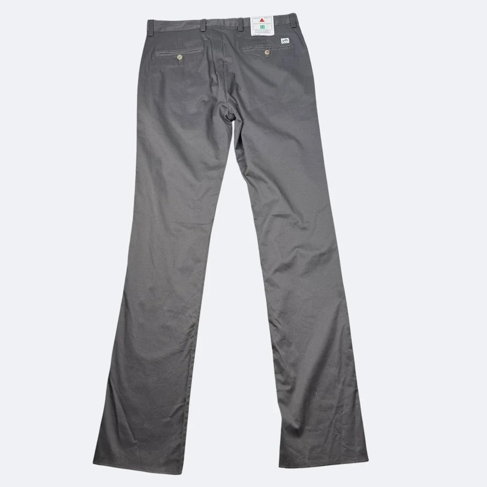 Southern Tide Channel Markers Pants Mens 34xUNF Gray Stretch Chino Unhemmed